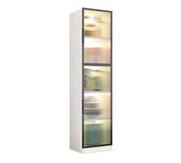 KAXLDHH Mueble Auxiliar de Cocina Estrecho de Aleación de Aluminio, Carrito Baño Salvaspazio para Huecos, Estantería Estrecha Robusta, Impermeable y Antiruggine(Wit,40x33x165cm)