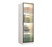KAXLDHH Mueble Auxiliar de Cocina Estrecho de Aleación de Aluminio, Carrito Baño Salvaspazio para Huecos, Estantería Estrecha Robusta, Impermeable y Antiruggine(Wit,40x33x133cm)