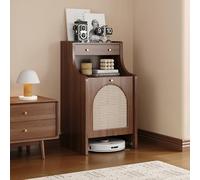 KAXLDHH Soporte para Robot Aspirador, Estante De Almacenamiento para Robot Aspirador, Madera Maciza Almacenamiento, Mesa Auxiliar para Dormitorio, Sala, Pasillo Y Entrada(Brown,50x45x90cm)