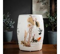 KAXLDHH Taburete de Jardin de Ceramica Tambor con Almacenamiento Mesa Auxiliar Exterior Interior Soporte Plantas Tocador(45x28cm)