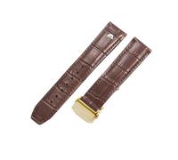 KAXSFE Compatible con Maurice Lacroix Pontos PT6158 Les Classiques LC6017 Serie 20 0.866 in(Brown-Golden,20mm)