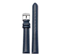 KAXSFE Compatible con Swarovski DW Tissot Casio Correa de reloj for mujer Correa de reloj de cuero genuino de liberación rápida 12 mm 14 mm 15 mm 16 mm 18 Pulsera for mujer(Dark blue Silver,18mm)