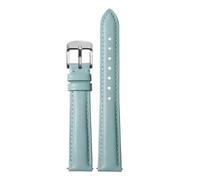 KAXSFE Compatible con Swarovski DW Tissot Casio Correa de reloj for mujer Correa de reloj de cuero genuino de liberación rápida 12 mm 14 mm 15 mm 16 mm 18 Pulsera for mujer(Light blue Silver,20mm)