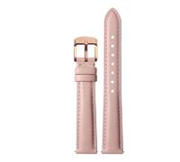 KAXSFE Compatible con Swarovski DW Tissot Casio Correa de reloj for mujer Correa de reloj de cuero genuino de liberación rápida 12 mm 14 mm 15 mm 16 mm 18 Pulsera for mujer(Light pink rose gold,20mm)
