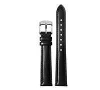 KAXSFE Compatible con Swarovski DW Tissot Casio Correa de reloj for mujer Correa de reloj de cuero genuino de liberación rápida 12 mm 14 mm 15 mm 16 mm 18 Pulsera for mujer(Black Silver,20mm)