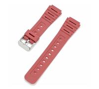 KAXSFE Correa compatible con Casio CA-53W, CA-61W, FT-100W, W-520U, W-720G, F-105 y F-91W, for hombre y mujer, de silicona y resina convexa, de 18 mm y 20 mm.(Red 01)