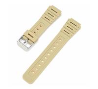 KAXSFE Correa compatible con Casio CA-53W, CA-61W, FT-100W, W-520U, W-720G, F-105 y F-91W, for hombre y mujer, de silicona y resina convexa, de 18 mm y 20 mm.(Khaki 01)