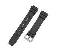 KAXSFE Correa compatible con Casio G-SHOCK AQ-S810W AE-1200 1300 W-216H W-735H SGW-400 F-108WH MRW-200H, repuesto de correa de reloj de resina de caucho convexo de 18 mm.(Black)