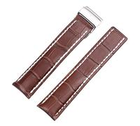 KAXSFE Correa de 22/24 mm compatible con Breitling SUPEROCEAN AVENGER NAVITIMER, correa cuero, accesorios, hebilla plegable(Brown with buckle,24mm)