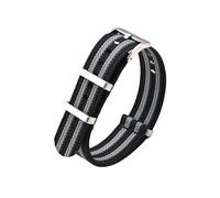 KAXSFE Correa de nailon de 18 mm, 20 mm, 22 mm y 24 mm, universal, resistente al agua, for reloj deportivo de hombre, compatible con Omega y Seiko, pulsera de repuesto.(Black grey,20mm)