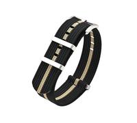 KAXSFE Correa de nailon de 18 mm, 20 mm, 22 mm y 24 mm, universal, resistente al agua, for reloj deportivo de hombre, compatible con Omega y Seiko, pulsera de repuesto.(Black khaki,20mm)