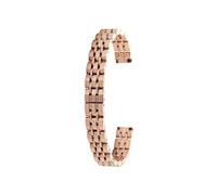 KAXSFE Correa de reloj de acero inoxidable en oro rosa de 8 mm, 10 mm, 12 mm, 14 mm y 16 mm compatible con Fossil Swarovski Casio for mujer, cadena de metal a la moda for mujer(AR-G16 - rose gold,Wid