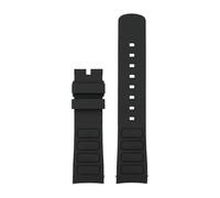 KAXSFE Correa de reloj de goma curva for hombre compatible con Mido New Multifort TV M049.526 Sport WatchBand de liberación rápida Banda de silicona verde y azul(Black No buckle)