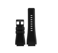 KAXSFE Correa de reloj de goma for hombre compatible con Bell & Ross BR01 BR03 24 mm for deportes al aire libre BR, pulsera de silicona resistente al agua, accesorios for relojes(B Black black)