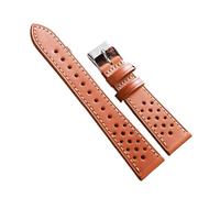 KAXSFE Correa de reloj de piel de vaca vintage verde transpirable, compatible con Omega y Seiko Business.(Brown,20mm)