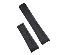 KAXSFE Correa de reloj goma negra 20 mm y 22 compatible con TAG HEUER GRAND CARRERA AQUARACER, correa silicona suave for hombre(No buckle,22MM_WITH LOGO)