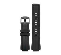 KAXSFE Correa de reloj silicona convexa 24 x 16 mm IQ T2N721 T2N720 TW2T76500 compatible con Casio ECB-10HR-1APR, deportiva, resistente al agua y(Blackblue black)