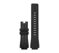 KAXSFE Correa de reloj silicona convexa 24 x 16 mm IQ T2N721 T2N720 TW2T76500 compatible con Casio ECB-10HR-1APR, deportiva, resistente al agua y(Blackblue No claps)