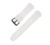 KAXSFE Correa de resina compatible con Casio MCW-100H/110H/W-S220/HDD-S100 WV-200/AE-2000/2100, pulsera deportiva de silicona TPU resistente al agua.(Half transparent B)