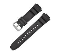 KAXSFE Correa de resina compatible con Casio MCW-100H/110H/W-S220/HDD-S100 WV-200/AE-2000/2100, pulsera deportiva de silicona TPU resistente al agua.(Black S)