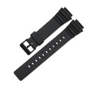KAXSFE Correa de resina compatible con Casio MRW-200H, S300 y LRW-200H. Accesorios for relojes.(Black-black)