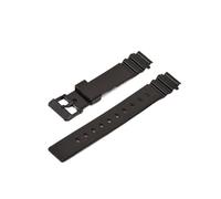 KAXSFE Correa de silicona convexa de resina compatible con Casio LRW-200H for mujer, color negro brillante, blanco y rosa, deportiva, resistente al agua, 14 mm(Black)