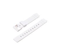 KAXSFE Correa de silicona convexa de resina compatible con Casio LRW-200H for mujer, color negro brillante, blanco y rosa, deportiva, resistente al agua, 14 mm(White)