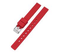 KAXSFE Correa de silicona de 12 mm compatible con relojes Casio LQ-139 LQ-130/140 for mujer, correa de reloj de goma ultrafina y suave, pulsera universal.(Dark Red 01)