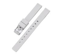 KAXSFE Correa de silicona de 12 mm compatible con relojes Casio LQ-139 LQ-130/140 for mujer, correa de reloj de goma ultrafina y suave, pulsera universal.(Grey 01)