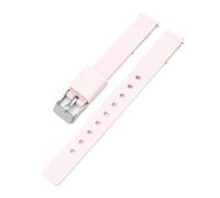KAXSFE Correa de silicona de 12 mm compatible con relojes Casio LQ-139 LQ-130/140 for mujer, correa de reloj de goma ultrafina y suave, pulsera universal.(Pink 01)