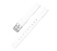 KAXSFE Correa de silicona de 12 mm compatible con relojes Casio LQ-139 LQ-130/140 for mujer, correa de reloj de goma ultrafina y suave, pulsera universal.(White 01)