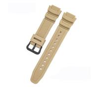 KAXSFE Correa de silicona de 18 mm compatible con Casio G-Shock AQ-S810W/S800W AE-1000W 1200 SGW-400H/300H/500H W-735H W-216H(Khaki B)