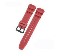 KAXSFE Correa de silicona de 18 mm compatible con Casio G-Shock AQ-S810W/S800W AE-1000W 1200 SGW-400H/300H/500H W-735H W-216H(Red B)