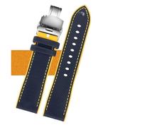 KAXSFE Correa de silicona de liberación rápida compatible con Citizen Blue Angel de segunda generación, 22 mm, 23 mm, AT8020, JY8020, 8078(Blue yellow Folding,Generation 1 23MM)