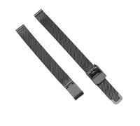 KAXSFE Correa for mujer, talla pequeña, 8, 10, 12, 13, 14, 15 y 16 mm, correa de acero milanesa, pulsera de metal for reloj.(Black,14mm)