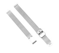 KAXSFE Correa for mujer, talla pequeña, 8, 10, 12, 13, 14, 15 y 16 mm, correa de acero milanesa, pulsera de metal for reloj.(Silver,13mm)