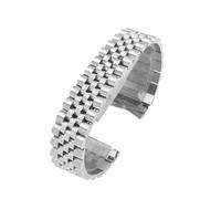 KAXSFE Pulsera deportiva de acero for hombre y mujer, compatible con Rolex Datejust, Day-Date, Oyster Perpetual Date, 13 mm, 17 mm, 20 mm y 21 mm.(Silver-5,21mm)