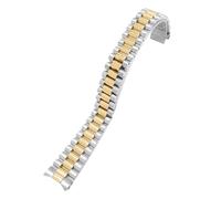KAXSFE Pulsera deportiva de acero for hombre y mujer, compatible con Rolex Datejust, Day-Date, Oyster Perpetual Date, 13 mm, 17 mm, 20 mm y 21 mm.(Silver gold-3,20mm)