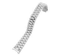 KAXSFE Pulsera deportiva de acero for hombre y mujer, compatible con Rolex Datejust, Day-Date, Oyster Perpetual Date, 13 mm, 17 mm, 20 mm y 21 mm.(Silver-3,21mm)