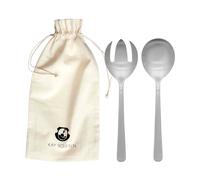 Kay Bojesen Cubiertos de ensalada Grand Prix 18.5 cm 2 piezas Matte steel