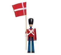Kay Bojesen Denmark Figura soldado con bandera textil Kay Bojesen 29.5 cm