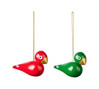Kay Bojesen Denmark Kay Bojesen Christmas birds adorno navideño 2 piezas Rojo-verde