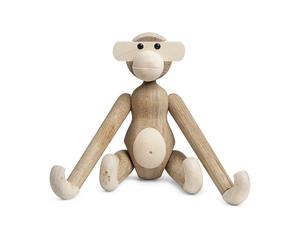 Kay Bojesen Denmark Mono de madera pequeño roble sin tratar y arce