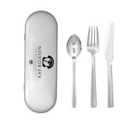 Kay Bojesen Kit de viaje de cubiertos Cubertería Grand Prix 3 piezas Polished steel