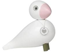 Kay Bojesen - Pájaro Cantor Love de Madera de Haya, Blanco/Rosa, 39351