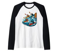 Kayak Cross Ramp Start Four Racers Camiseta Manga Raglan