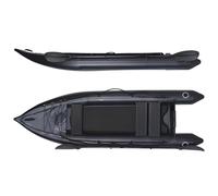 Kayak de pesca inflable duradero para 2 personas con armadura de PVC con popa de montaje de motor, 130 x 43 x 11.8 pulgadas