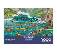 Kayak del fiordo Noruego Puzzle De Madera Impermeable Puzzles De 1000 Piezas para Adultos Colorido Rompecabezas Juegos Desafiantes