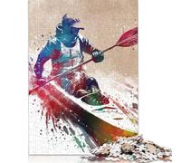 Kayak Deportivo, Rompecabezas de Madera de 1000 Piezas para Adultos y niños, antiestrés, 1000 Piezas (75 x 50 cm)