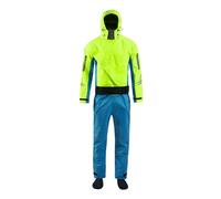 Kayak Dry Suit Traje seco for mujer con puños de látex y cuello antisalpicaduras for aguas tranquilas, océanos ríos(Green,S)